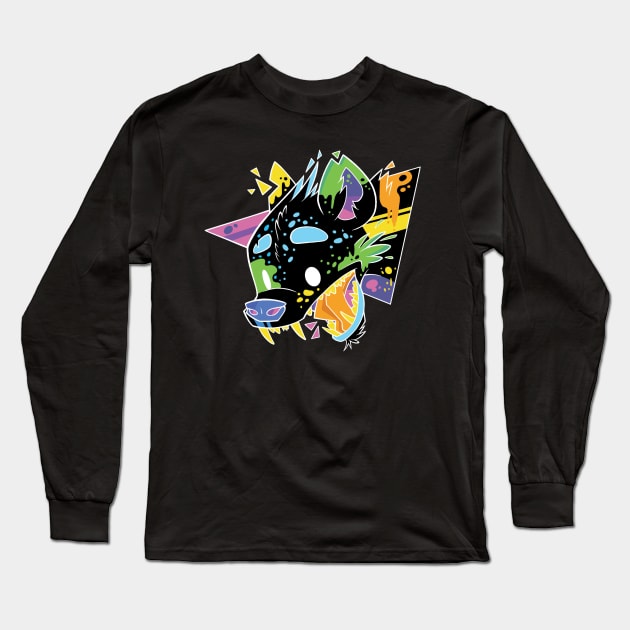 Neon Hyena Dark Long Sleeve T-Shirt by jzanderk